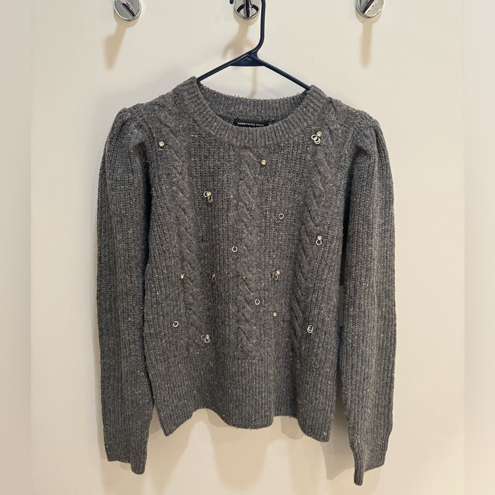 Something Navy Embellished Sweater